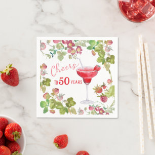 Cheers to 50 Years Milestone Birthday  Napkin