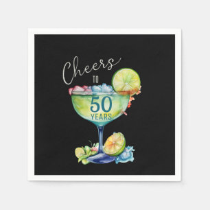 Cheers to 50 Years Milestone Birthday Napkin