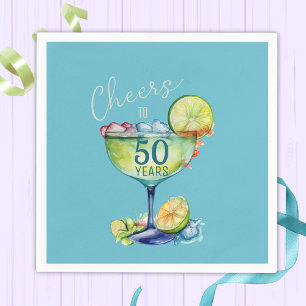 Cheers to 50 Years Milestone Birthday  Napkin