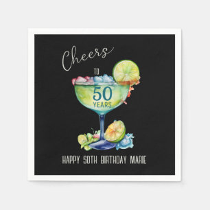 Cheers to 50 Years Milestone Birthday Napkin