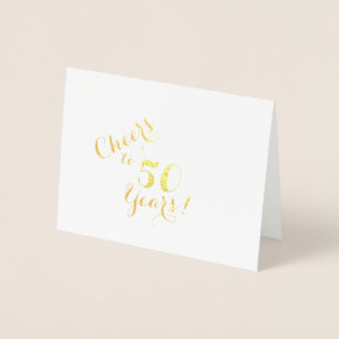 Cheers to 50 Years Note Card
