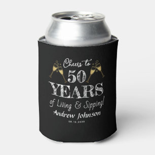 Cheers to 50 Years of Living & Sipping! Birthday Can Cooler