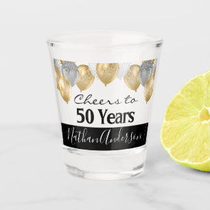 Cheers to 50 Years Personalised Birthday Shot Glass