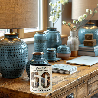 Cheers to 50 Years Photo Collage Mug - Custom Name