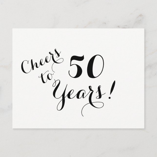 Cheers to 50 Years Response Post Card (Front)