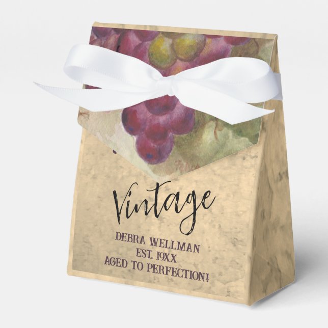 Cheers to 50 Years Vintage Favour Box (Front Side)