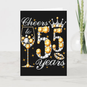 Cheers to 55 years old happy 55th birthday queenCh Card