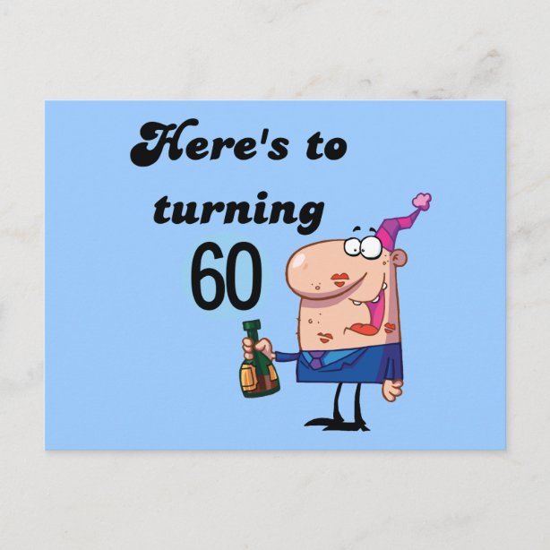 Funny Birthday For Turning 60 Years Old Postcards | Zazzle UK