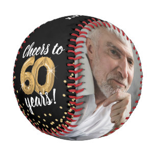 Cheers to 60 Years - 60th birthday Photo Baseball