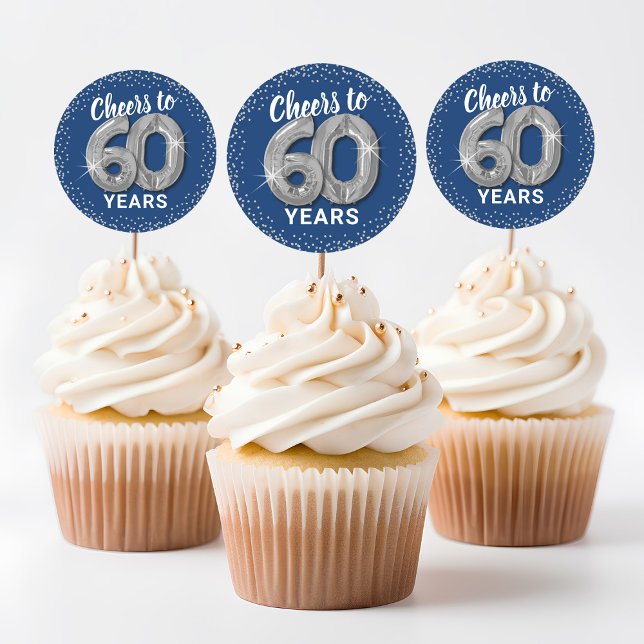 Cheers to 60 Years Adult Birthday Classic Round Sticker (Creator Uploaded)