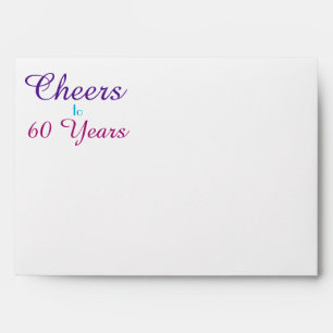 Cheers to 60 Years Birthday Elegant Envelopes