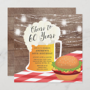 Cheers to 60 Years Birthday Invitation