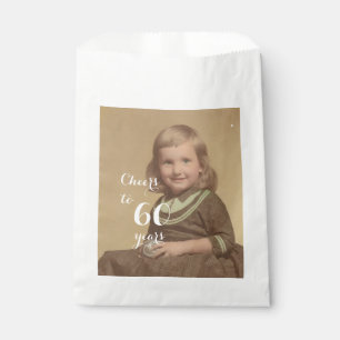 Cheers to 60 Years! Birthday Photo Favour Bags