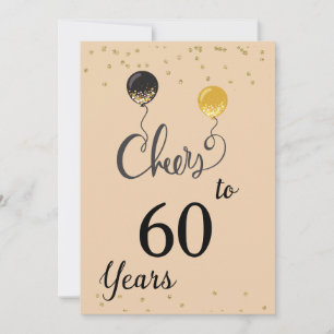 Cheers to 60 Years Custom Invitation