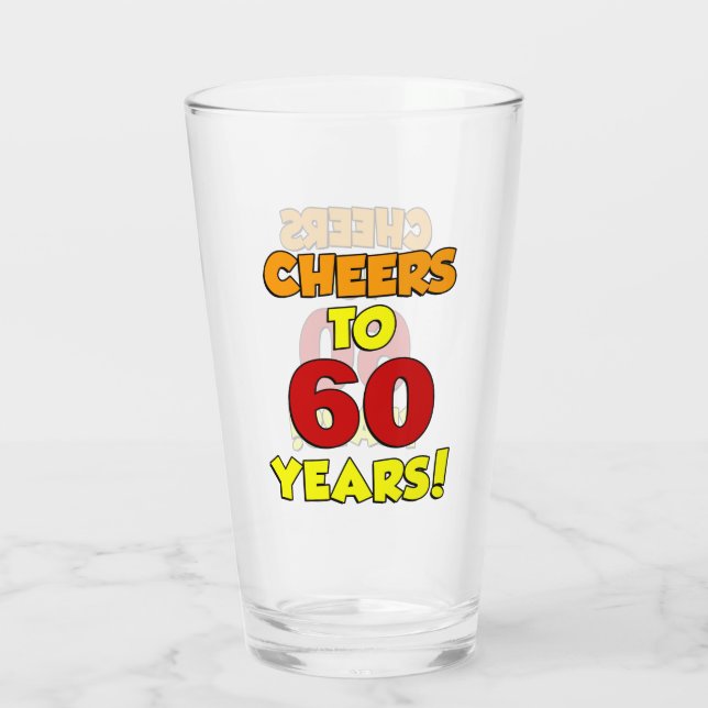Cheers To 60 Years Glass (Back)