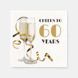 Cheers to 60 Years Milestone Birthday  Napkin