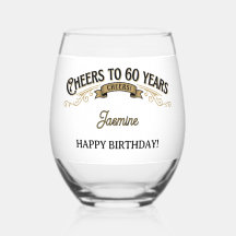 Cheers to 60 years Vintage Elegant Birthday