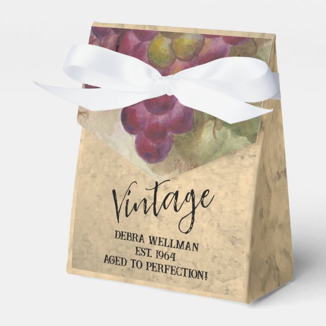 Cheers to 60 Years Vintage Favour Box (Front Side)