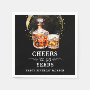 Cheers to 60 Years Whiskey Napkin