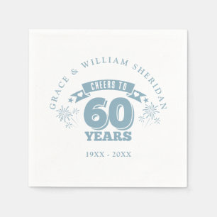 Cheers To 60th Wedding Anniversary Napkin