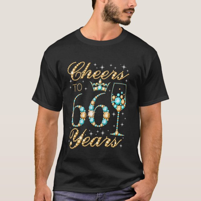 Cheers to 66 Years 66th Birthday Party Woman Princ T-Shirt (Front)