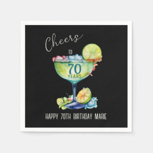 Cheers to 70 Years Milestone Birthday Napkin