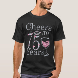 Cheers To 75 Years 1946 75Th Birthday Tee Gift For