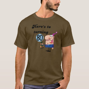 Cheers to 80 Birthday Tshirts and Gifts