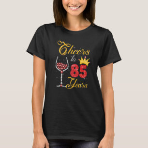 Cheers to 85 Years 1937 85th Birthday Wine Diamond T-Shirt