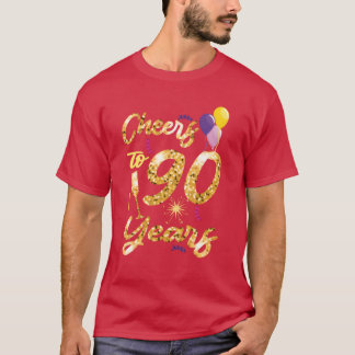 Cheers to 90 Years 1931 90Th Birthday Celebration  T-Shirt