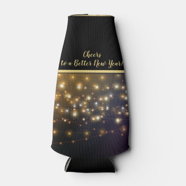Cheers to a Better New Years - Twinkle Lights Bottle Cooler (Front)