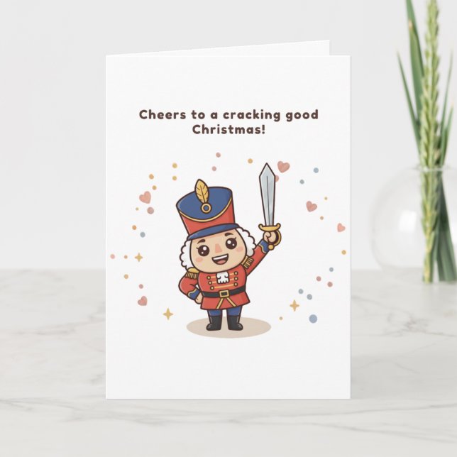 Cheers to a Cracking Good Christmas Cute Puchi  Card (Front)