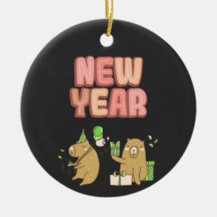 Cheers to a Fresh Start! Ceramic Tree Decoration