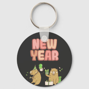 Cheers to a Fresh Start! Key Ring