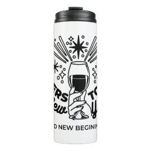 Cheers to a New Year Celebration Design Thermal Tumbler