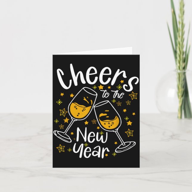Cheers To A New Year Eve Party Countdown Happy New Card (Front)