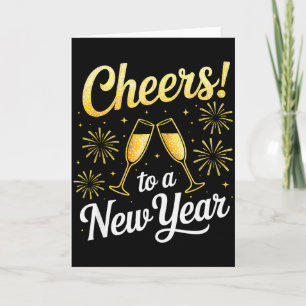 Cheers To A New Year Eve Party Countdown Happy New Card