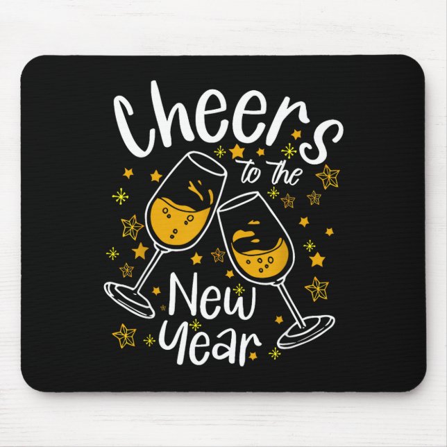 Cheers To A New Year Eve Party Countdown Happy New Mouse Mat (Front)