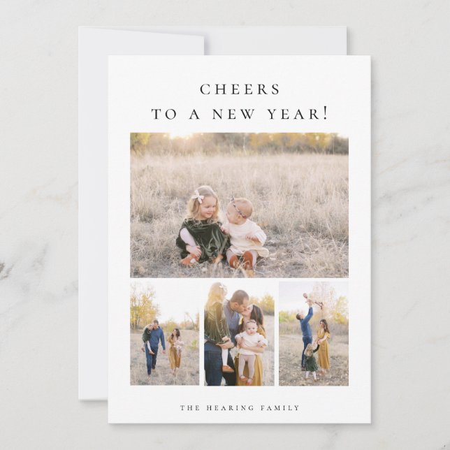 Cheers to a New Year Holiday Photo Post Card (Front)