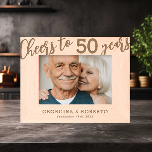 Cheers to Anniversary Birthday Etched Frames