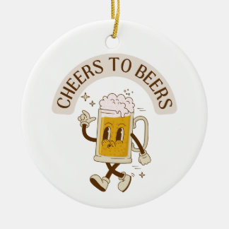 Cheers to Beers T-Shirt T-Shirt Ceramic Tree Decoration