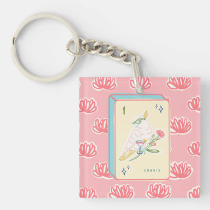 Cheers to Bird Bam Mahjong Acrylic Keychain