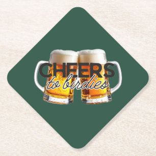 Cheers To Birdies Golf Course Restaurants Bars Paper Coaster