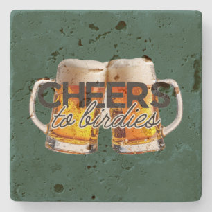 Cheers To Birdies Golf Tournaments Birthday Gift Stone Coaster