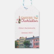 "Cheers to Charleston" Bach Party Gift Tag