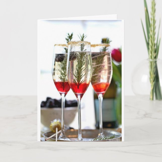 ***CHEERS TO CHRISTMAS HOLIDAY/THE NEW YEAR CARD (Front)