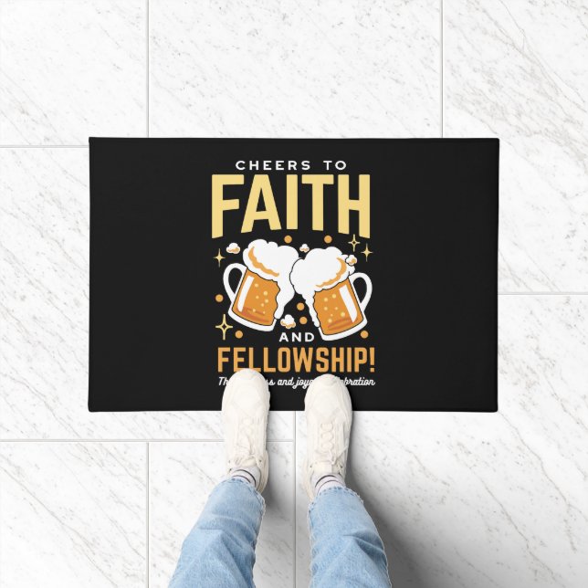 Cheers to Faith & Fellowship - Oktoberfest  Doormat (Indoor)