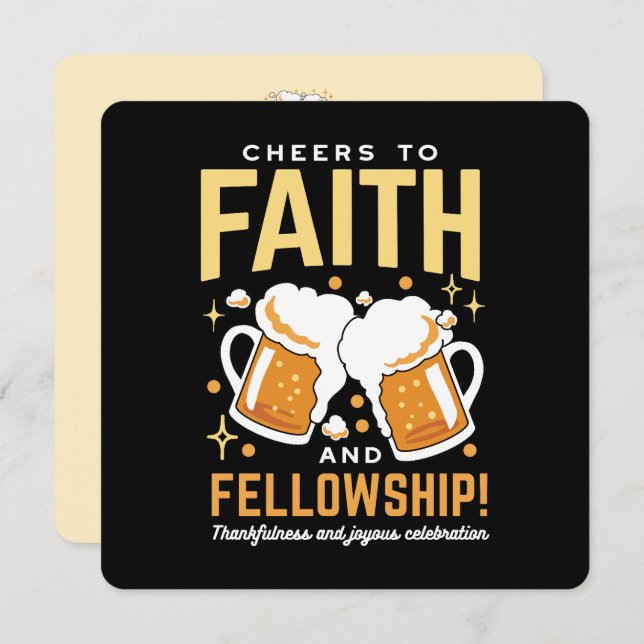 Cheers to Faith & Fellowship - Oktoberfest  Holiday Card (Front/Back)