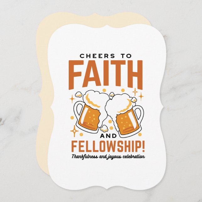 Cheers to Faith & Fellowship - Oktoberfest Tee Holiday Card (Front/Back)