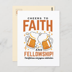 Cheers to Faith & Fellowship - Oktoberfest Tee Postcard